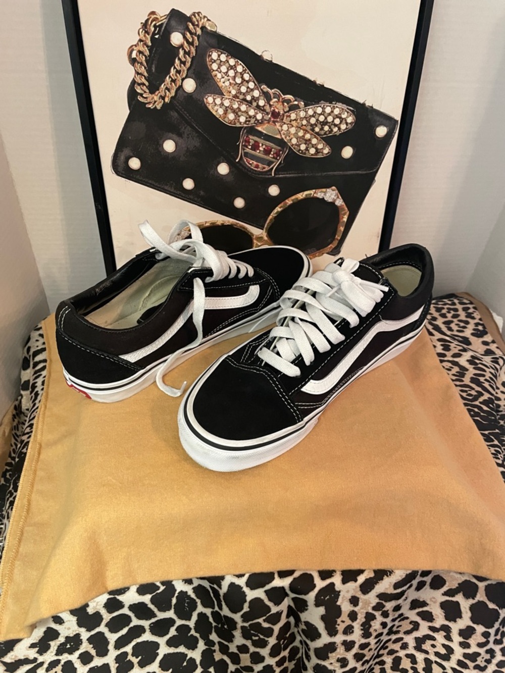 Vans Black & White Low-Top Skate Sneakers - Picture 3 of 12